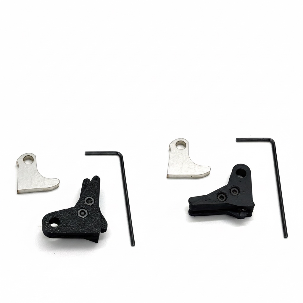 For Glock 2 Pack Polymer FRT V3 Trigger Shoe Kit with Safety and Curved Steel Trip