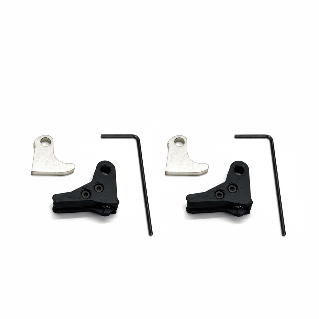 For Glock 2 Pack Polymer FRT V3 Trigger Shoe Kit with Safety and Curved Steel Trip